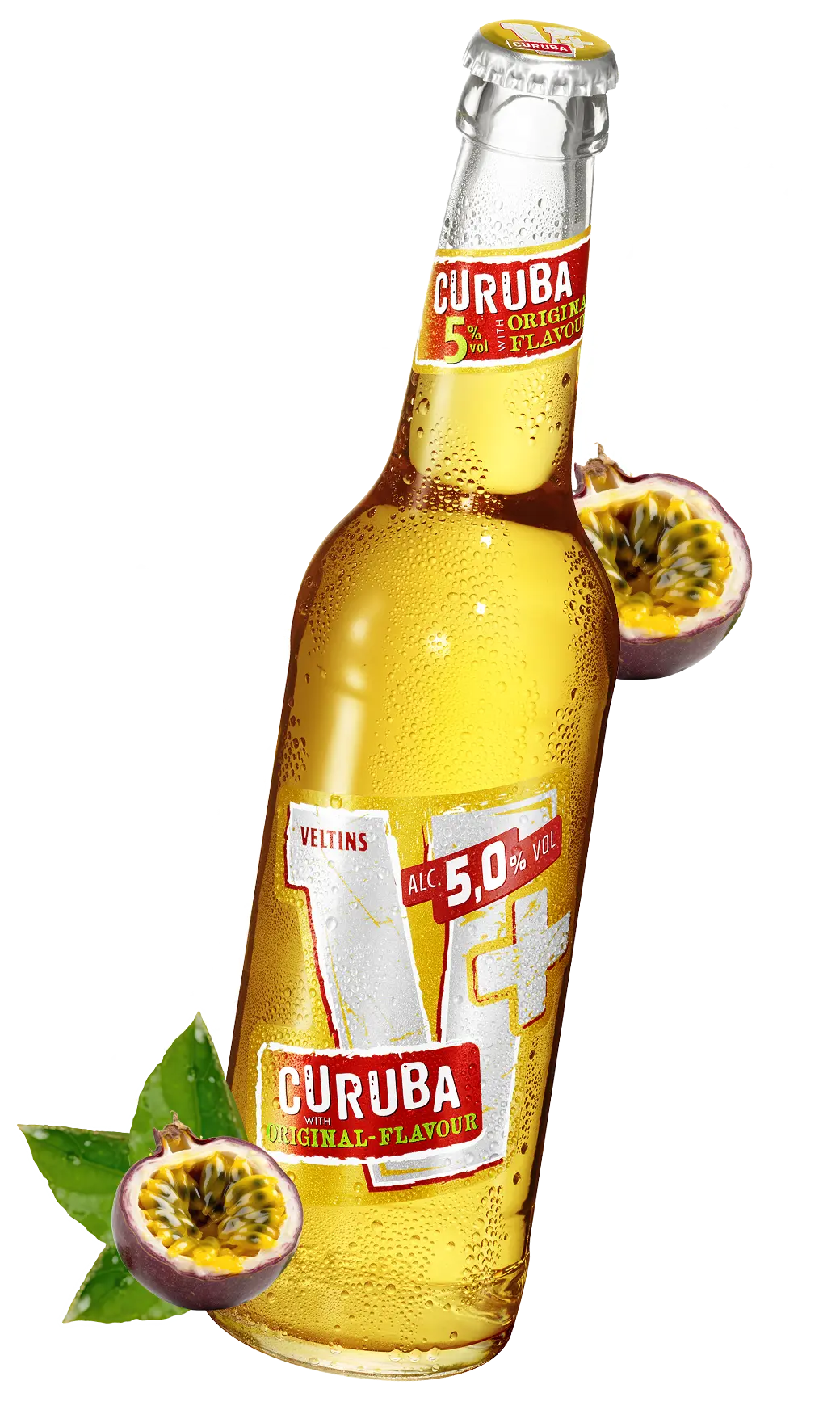 V+ Curuba Flasche mit Früchten + Splash